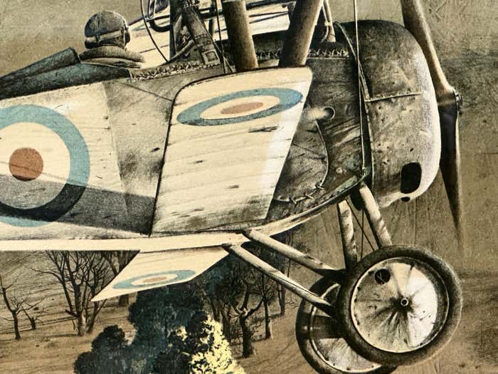 Air Warfare in World War 1 Lithograph
