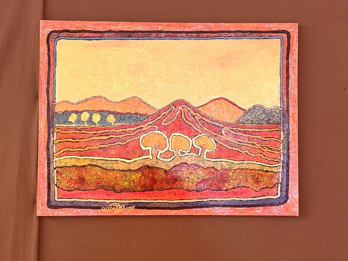 "Cycles of Life" Large Modern Framed Watercolor Painting by Clifford Kluge