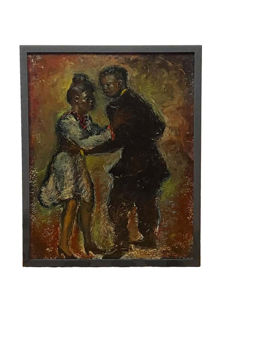 "Swinging Harmony" A Black Dancers" Couple by Edgar O'Kiechle - Oil Painting
