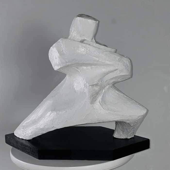 "Movement" White Composite Material by Joan Carl Strauss