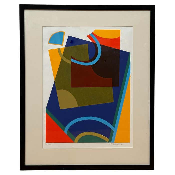 Lorene Ginsburg Constructivist Lithograph