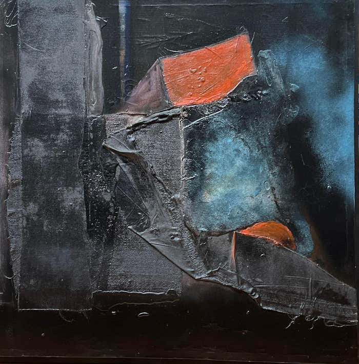 Mixed-Media Painting by Unknown Artist