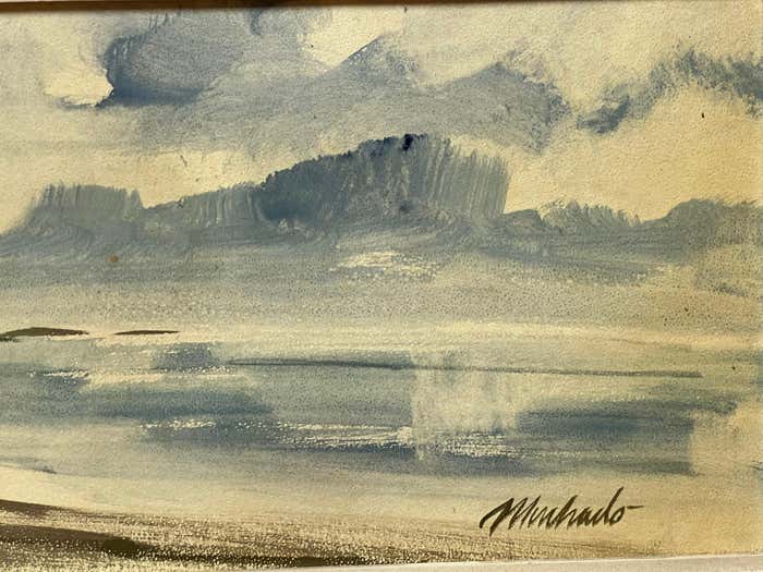 Pair of Waikiki Bay Landscape Oil Paintings