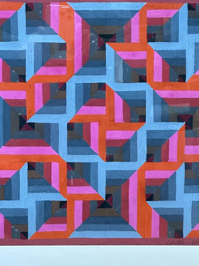 Geometric Abstraction Acrylic Painting by Ron Childers #1