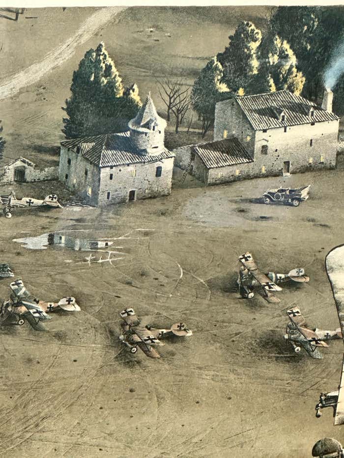 Air Warfare in World War 1 Lithograph