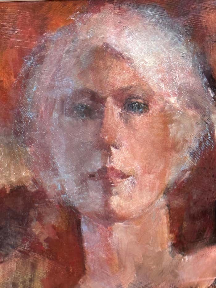 Mesmerising Woman Portrait - Gouache by Max Turner