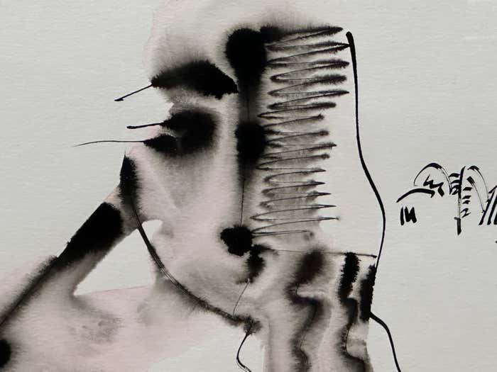 Watercolour Minimalist Drawing #2 by Christopher Paul Cobb
