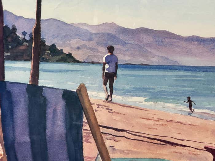 Beach Landscape Lithograph by Dennis Hare