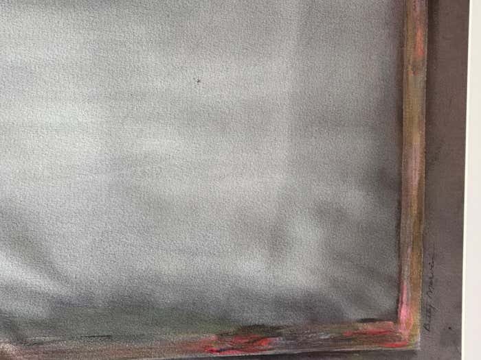 "Floating Frame" Abstract Purple and Grey Painting by Betty Marvin