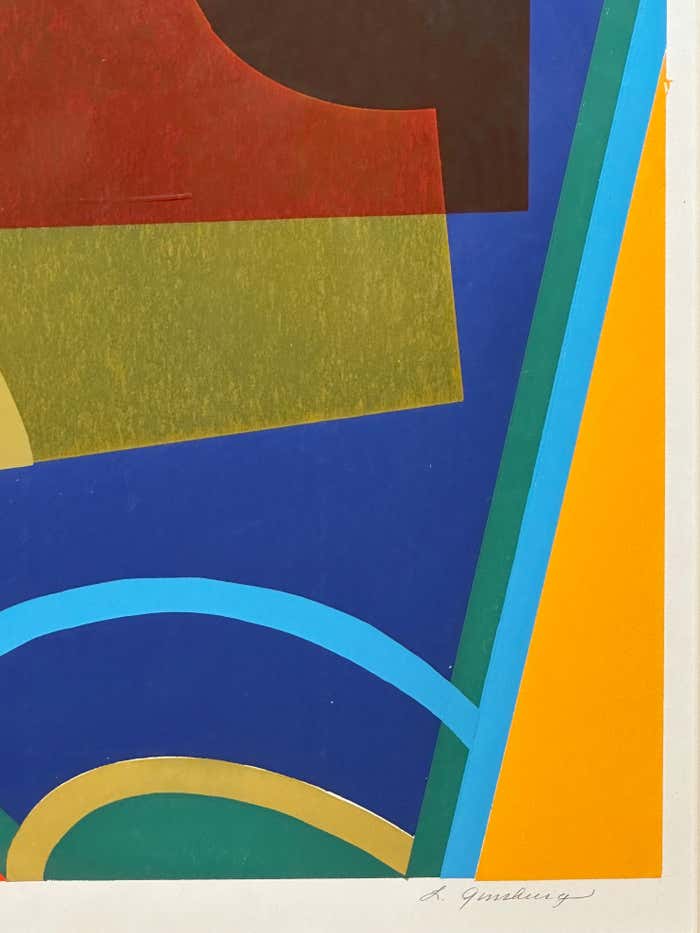 Lorene Ginsburg Constructivist Lithograph