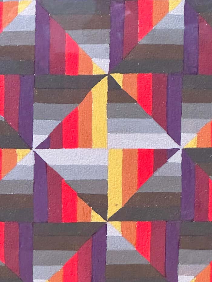 Geometric Abstraction Acrylic Painting by Ron Childers #2
