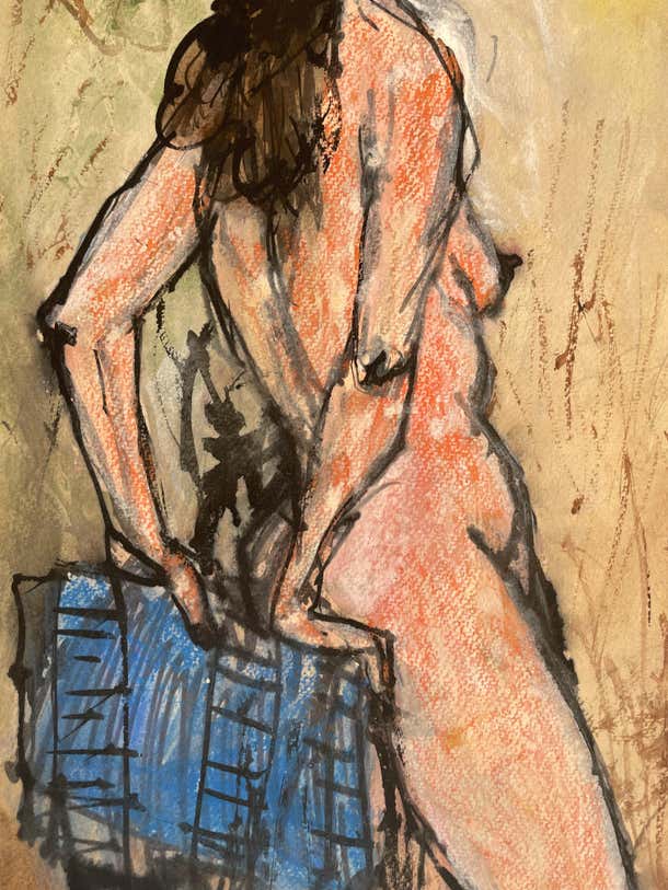 Mixed Media Nude by Byron Randall