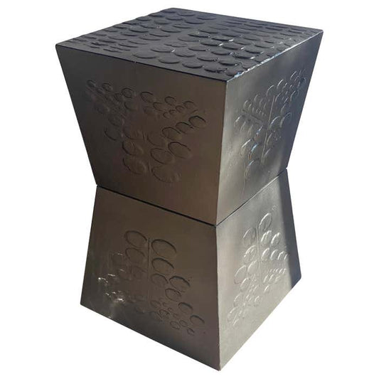 Low Black Geometric Pedestal