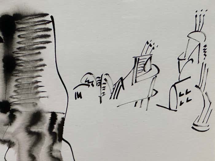 Watercolour Minimalist Drawing #2 by Christopher Paul Cobb