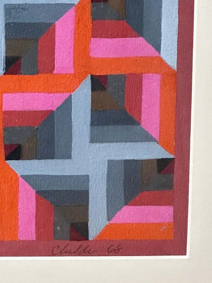 Geometric Abstraction Acrylic Painting by Ron Childers #1