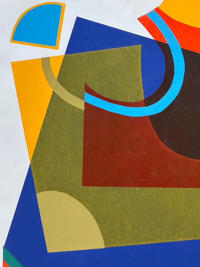 Lorene Ginsburg Constructivist Lithograph