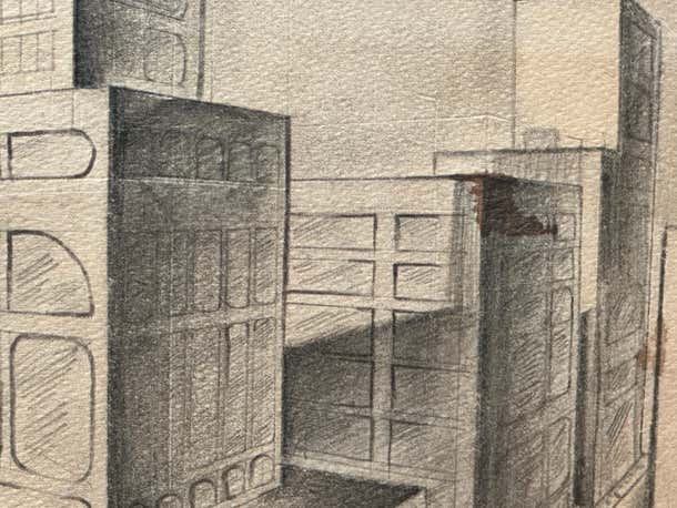 Futuristic Drawing by Anne Johnston