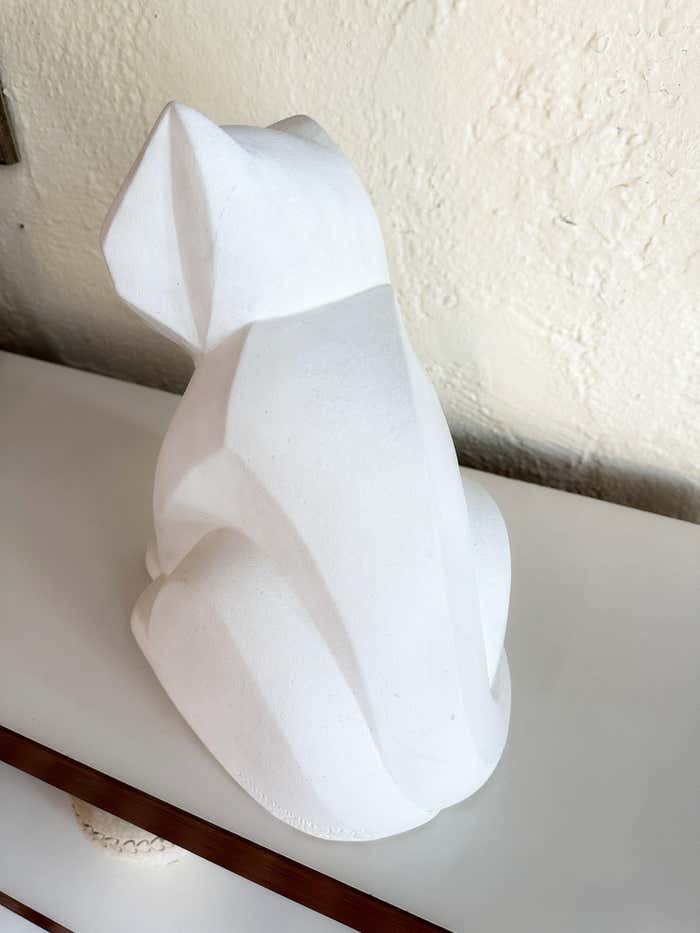 Cubist Cat Sculpture by Karin Swildens, Austin Productions