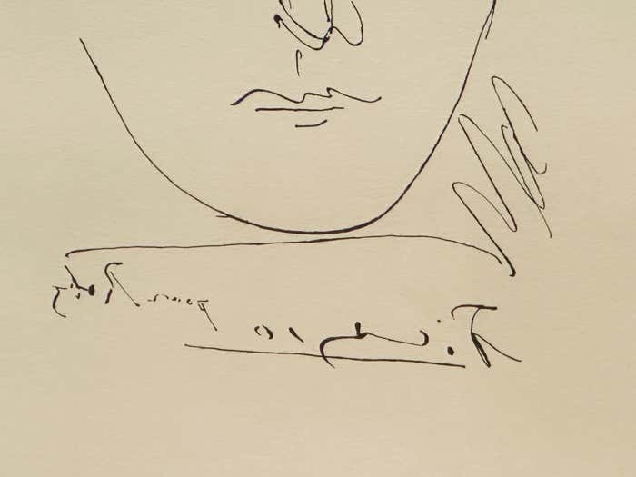 "Pour Roby" Etching by Pablo Picasso