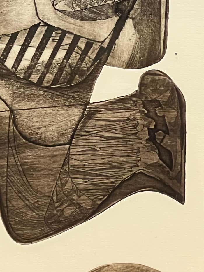 "Running Figure" Black & White Lithograph signed Jean Nantais