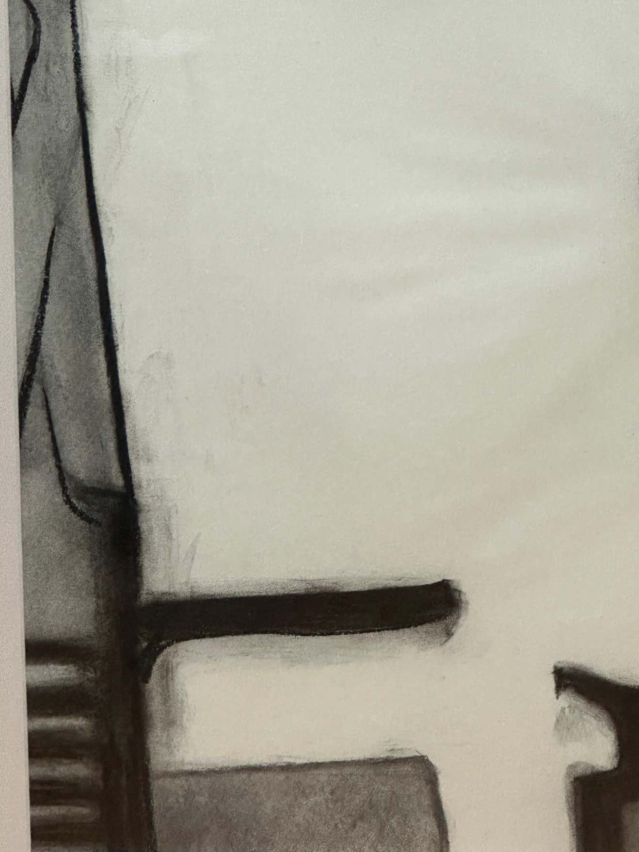 Semi-Abstract Black and White Drawing by Lorraine Ginsburg