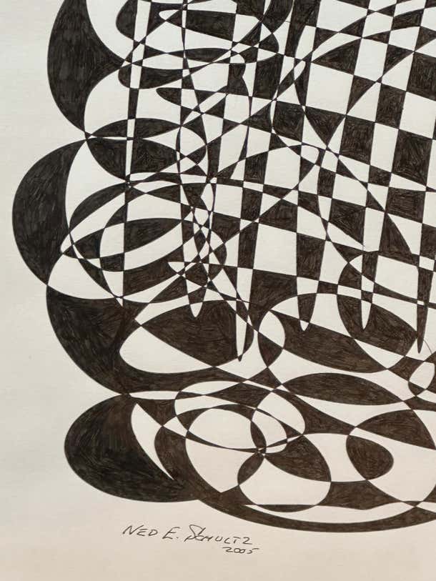 Black and White Abstract by Ned Schultz