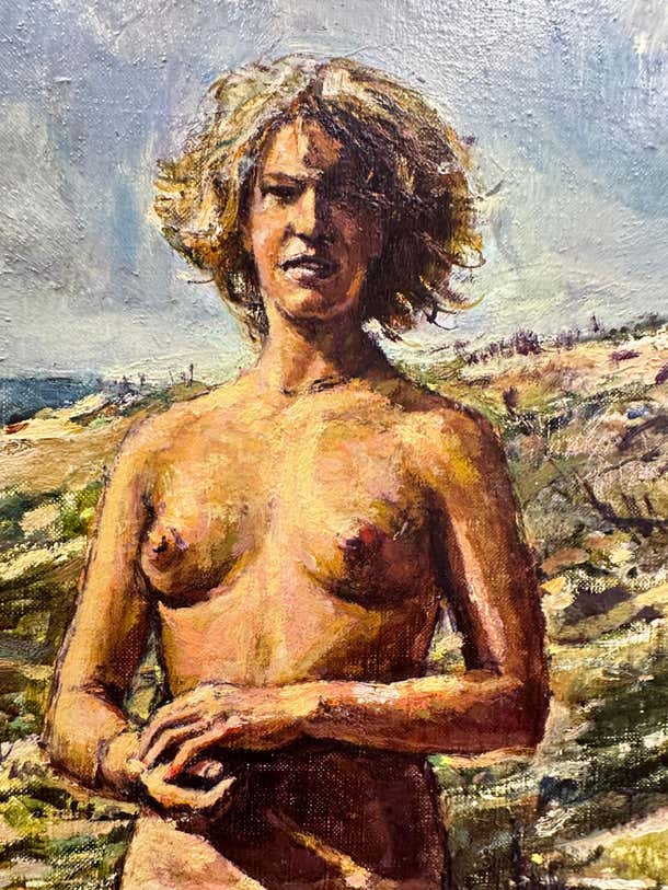 Nude Free Woman in a Rocky Mountain Landscape