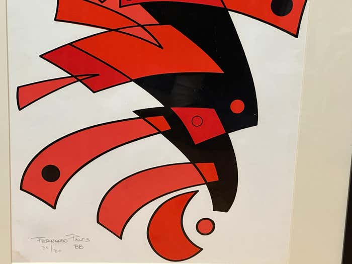 Fernando Palos Red Abstract