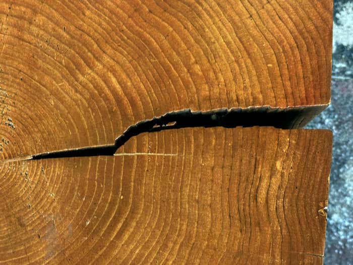 Rough Low Square Chestnut Pedestal