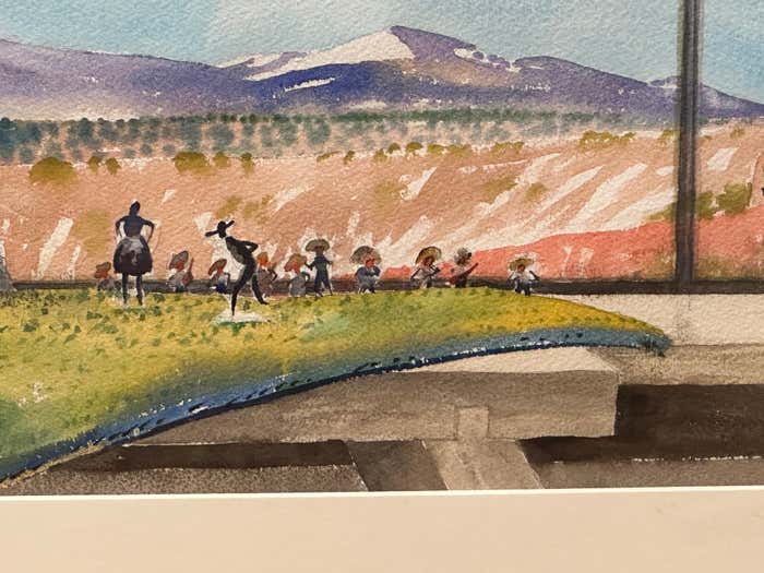 Surrealist and Whimsical Watercolor by an unknown Mexican Painter