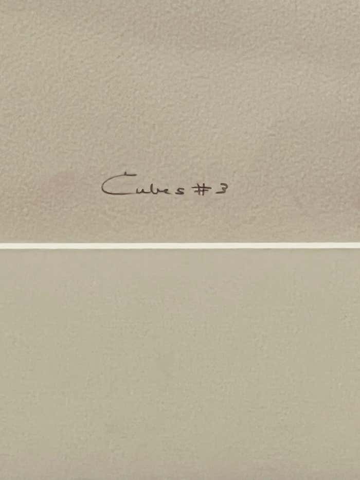 Cube #3" Constructivist Lithograph by Chester Solomont