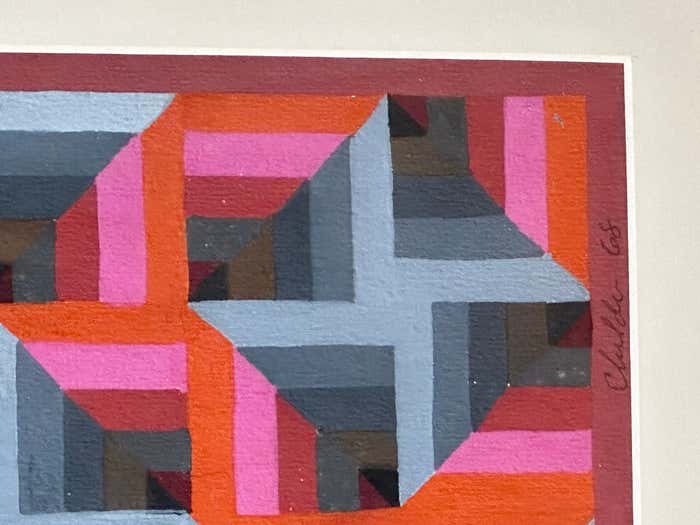 Geometric Abstraction Acrylic Painting by Ron Childers #1