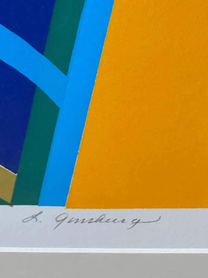 Lorene Ginsburg Constructivist Lithograph