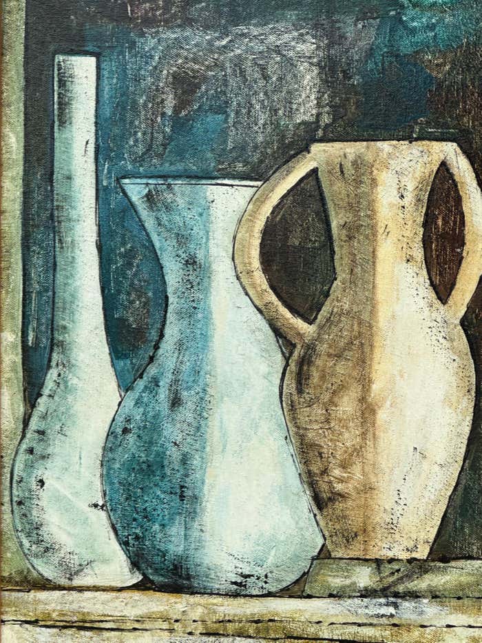 "Woman Among Jars" Oil on Canvas by Lucio Ranucci