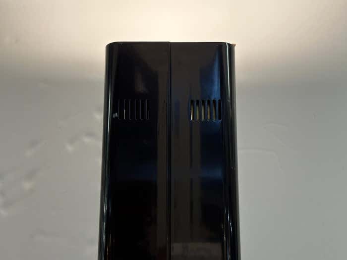Italian Black Floor Tube Lamp by Gianfranco Frattini