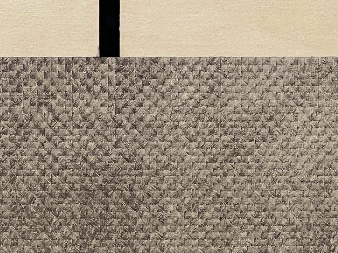 Abstract Minimalist Beige and Grey Block and Lines Drawing