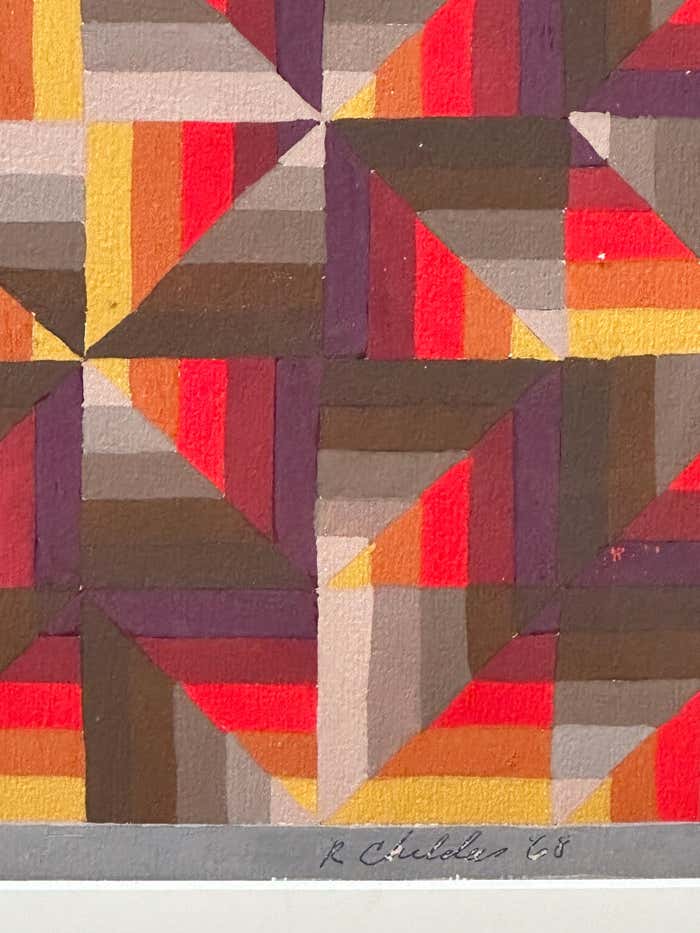 Geometric Abstraction Acrylic Painting by Ron Childers #2