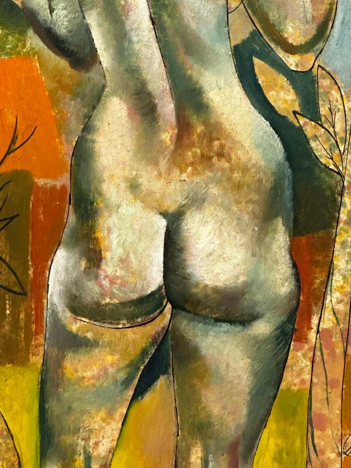 Classic Vertical Nude - Mixed Media by Leon Dusso