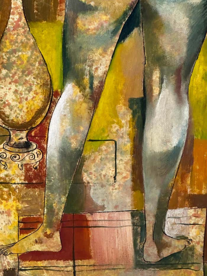 Classic Vertical Nude - Mixed Media by Leon Dusso