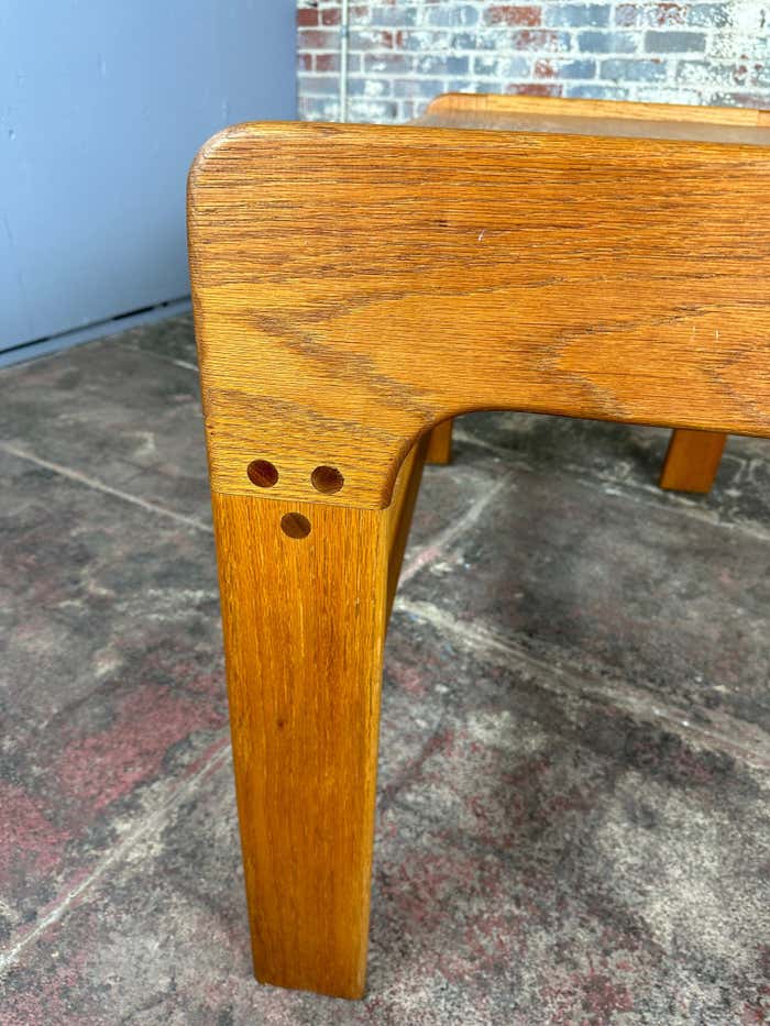 Rare Smaller Version of the Oak Desk by Lou Hodges California Design Group