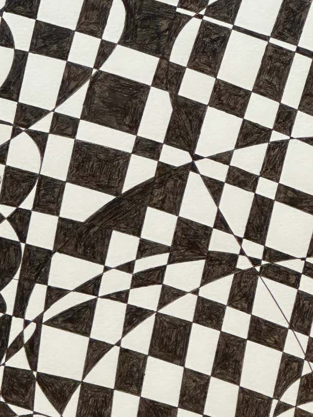 Black and White Abstract by Ned Schultz