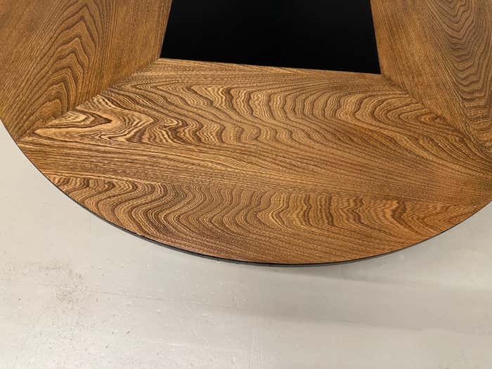 Midcentury Harvey Probber Round Black and Oak Coffee Table