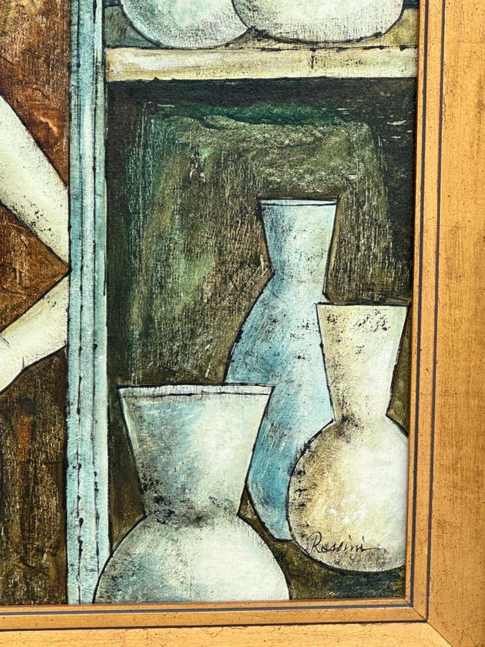 "Woman Among Jars" Oil on Canvas by Lucio Ranucci