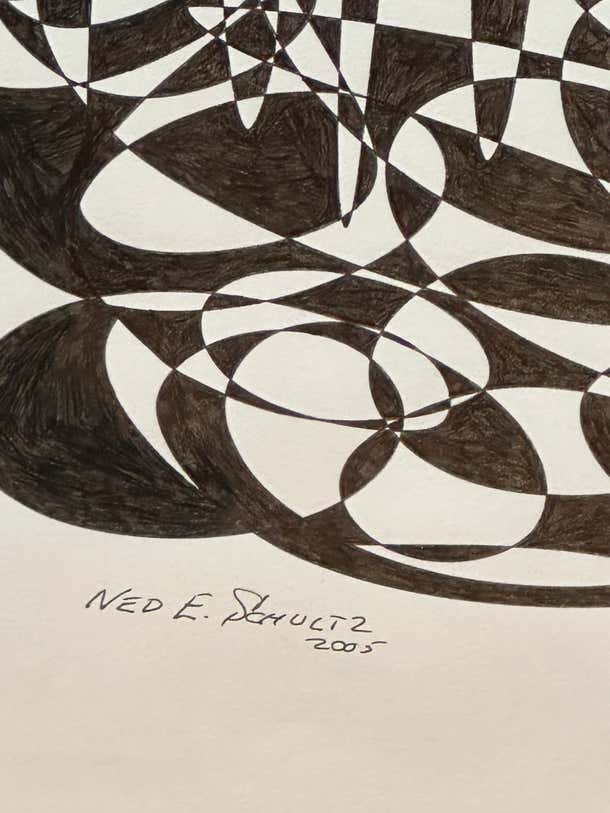 Black and White Abstract by Ned Schultz