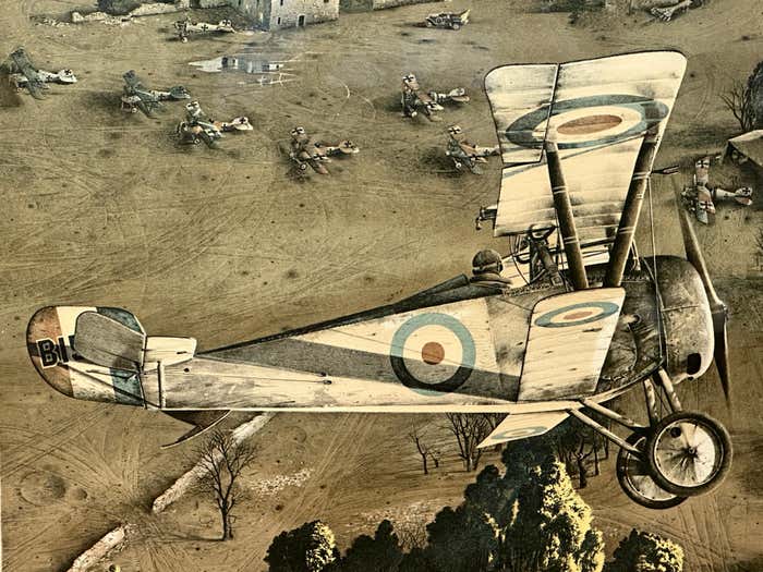 Air Warfare in World War 1 Lithograph