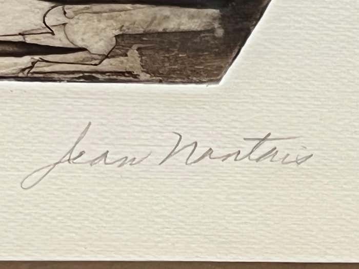 "Running Figure" Black & White Lithograph signed Jean Nantais