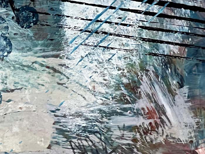 Abstract Expressionist Oil Painting on Board by Mabel Hutchinson
