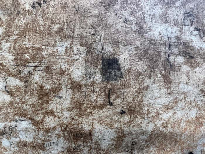 Snails and Workers, a metaphor of Capitalism and Modern Life - Beige and Brown Lithograph