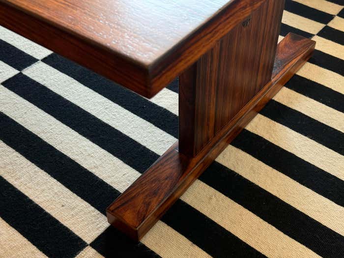 Mid-Century Danish Coffee Table with Rectangular Ceramic Tiles Center Piece