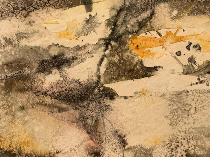 Earthy tone Abstract Watercolor by Keith Finch